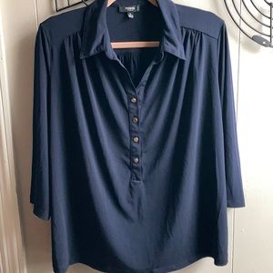 Blouse Navy blue PREMISE studio size 1X